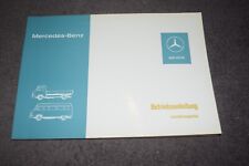Operating Instructions Manual Mercedes L 207/L 307 Mint/Unused