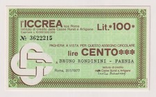 Mini checks 31.01.77 BRUNO RONDININI - Ref. ICCREA 95
