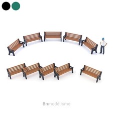 HO Lot 10 Bancs 1/87 H0 Décor