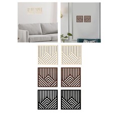 2Pcs Bois Mur Art Décor