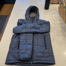 Decathlon Forclaz Women’s Puffer Hooded Blue Sz M Zip Pockets