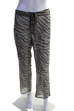 Designer Women's Drawstring Waist Lounge Pants Animal Print Size M
