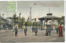 Old postcard Charleroi exhibition 1911 beautiful animation