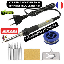 Station Soudage 60W Température Réglable - Fer à Souder 5 Pointes + Kit Pro EU