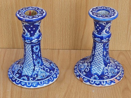 Rare paire bougeoirs en - rare,
