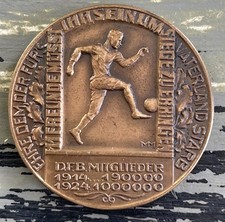 Soccer Deutscher Fussball Bund Medaille 1914 - 1924