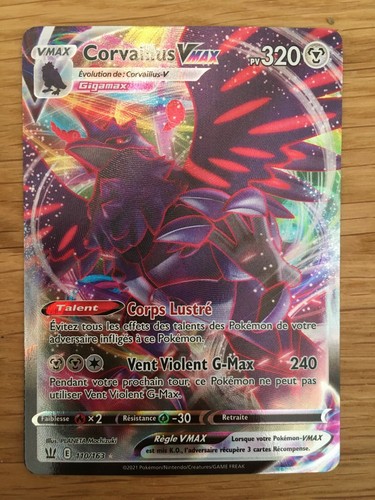 Carte pokémon corvaillus - corvaillus, vmax