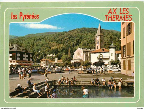 Carte postale ax les - -,