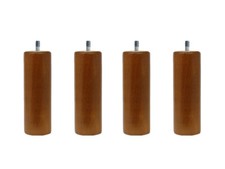 4 pieds de lit cylindriques 15 cm merisier hêtre massif