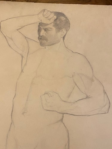 Masculin etude dessin - nu, &