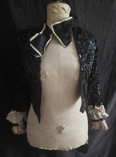 Louis Granier Paris costume label sequin jacket 1930s-40s No. 5