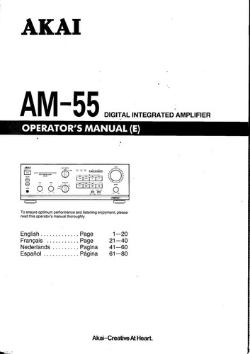 Akai amplifier owners - am-55,