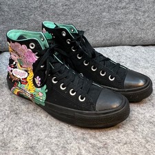 Rare Converse Chuck Taylor All Star Hi Top Psychedelic Black Sneakers Womens 9