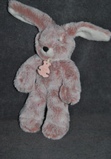 🍀Doudou Lapin Rose HISTOIRE D'OURS HO3007 Sweety Rabbit Peluche 25 Cm Etat NEUF