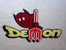 VINTAGE DODGE DEMON W/ DEVIL 11 3/4" METAL GASOLINE & OIL SIGN! CHALLENGER SATAN