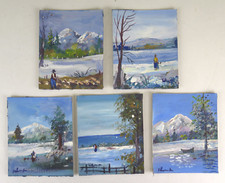 5 Petits Peintures À L'Huile