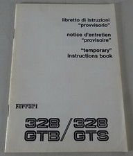 Short Operating Manual Ferrari 328 GTB / Ferrari 328 GTS Stand 1985