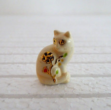 ✨ Fève chat assis émaux de LONGWY  - Collection animaux série 2012