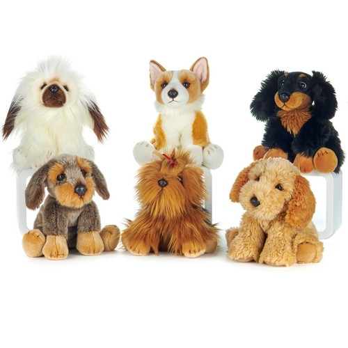 Chien peluche 30cm série luxe - série,
