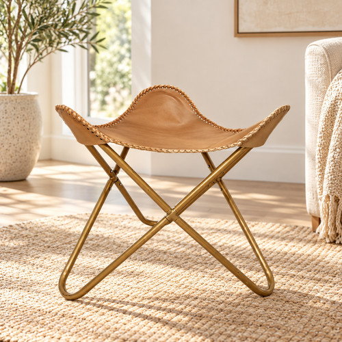 Pouf repose pieds papillon - repose-pieds,