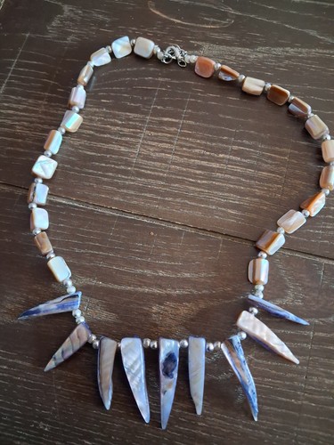 Collier dents nacre - collier, de