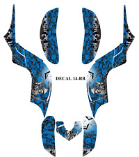  4 Yamaha Raptor 660 2001-2005 ATV Graphic Kits Decals Stickers Kits Rb blue