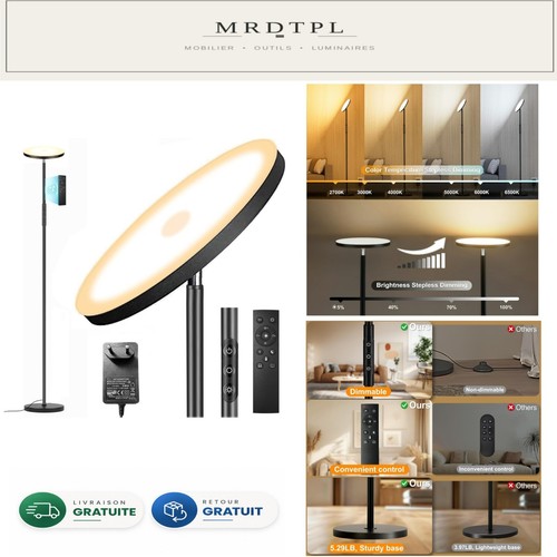 Lampadaire sur pied salon - lampadaire,
