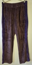 Levis Gold Tab Velour Track Pants Brown Purple Stripe Mens Size L Cozy Soft 