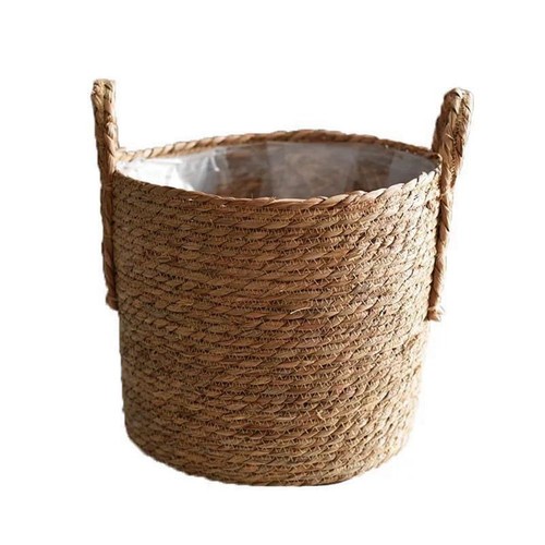 Pot fleurs jonc de - pot, en
