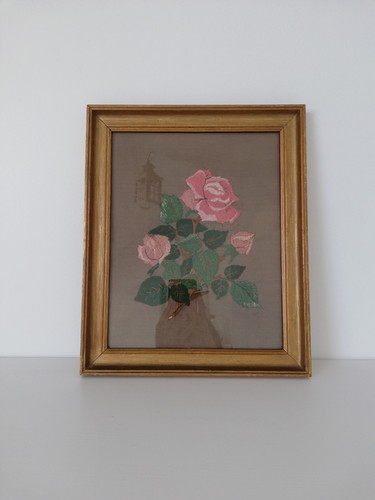 Cadre broderie ancien 1950 - ancien,