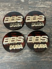 BBS DURA 3D Wheel Centre Cap Set Red & Gold Three Prong 70mm