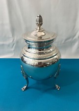 CHRISTOFLE model MALMAISON silver metal EMPIRE 21 cm palmette sugar bowl