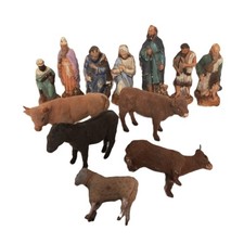 Lot de très anciens santons  Devineau - Floqués et autres