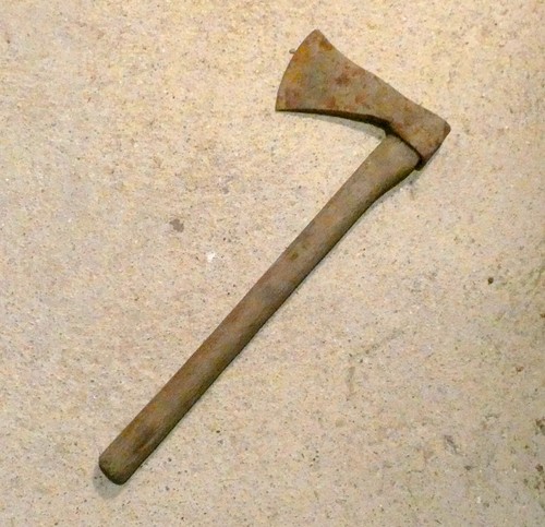 Ancienne hache équarrir - hache, à
