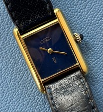Montre Cartier Modèle Tank Must - Cadran: bleu Lapis Lazuli