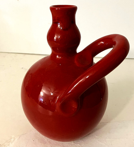 Bleu argile red pottery jug - red,