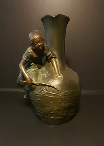 Vase étain art nouveau - vase,