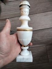 COLUMN LAMP FOOT. VINTAGE NEO-CLASSICAL Alabaster Marble 