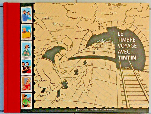 Timbre voyage avec tintin - voyage,