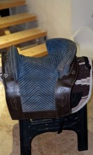 Selle portugaise - cuir & daim