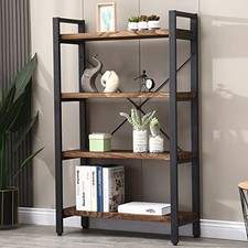 Solid Wood Bookshelf,4 Tier