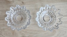 2 Antique BACCARAT CRYSTAL MUGS / Antique Crystal Lamp Chandelier Candle Holder