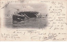 SAINT PIERRE ET MIQUELON ISLANDS A wreck on the coast of Miquelon