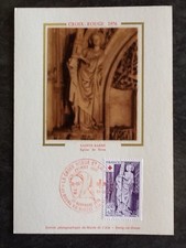 CP STAMP RED CROSS 1976 SAINT BARBE CHURCH OF BROU PHILATELIC CARD - 5509