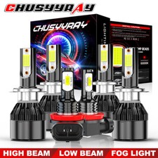 For BMW 525i 530i 540i 2001-2003 6X LED Headlight Bulbs Hi Lo Beam Fog Light
