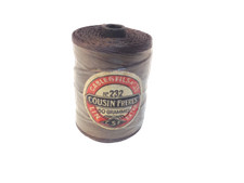 Fil à coudre Lin Marron cablé 6 brins Cousin 232  Tenax Bobine de 50 grammes
