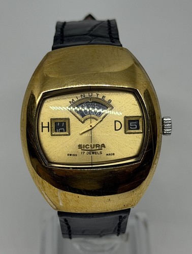 Vintage rare golden jump hour - golden,