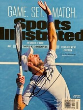 Novak Djokovic Signed Sports Illustrated Magazine 3/2024 Autograph Beckett