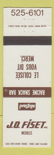 Matchbook cover jo fiset - cover,