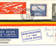 BELGIUM Air Mail Cover 1934 SABENA ANTWERP AVIATION MEETING Germany Berlin YX288